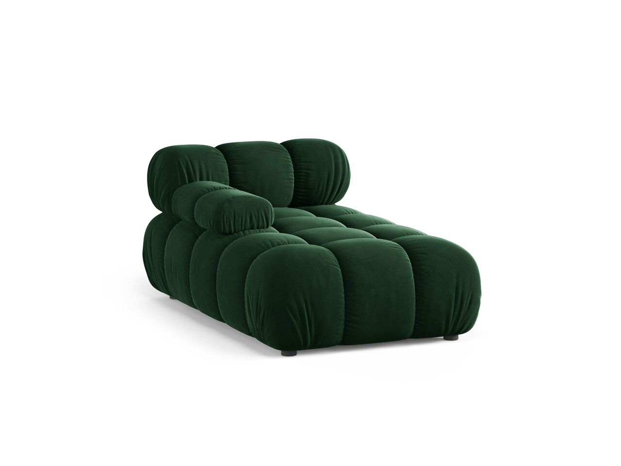Sezlong living stanga 1 loc, Bellis-51, Micadoni Home, 155x94x70 cm, catifea, verde bottle - imagine 6